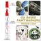 White Paint Pens Permanent Paint Markers - 24 Pack Oil Based Marking Pens, Medium Point, Quick Drying and Waterproof for Rock Painting Car Tyre Metal, Plastic, Canvas, Wood, Glass